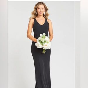 Show Me Your Mumu Morgan Morgan Gown Stretch Chiffon Black Large